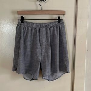 MENS LULULEMON grey pace breaker lined shorts
